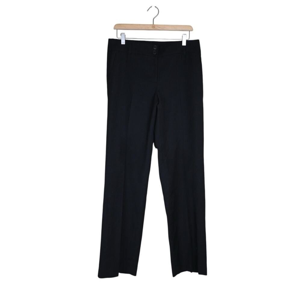 LOFT Women's 6 'Ann' Lined Wool Pant in Black